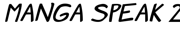 Manga Speak 2 font preview